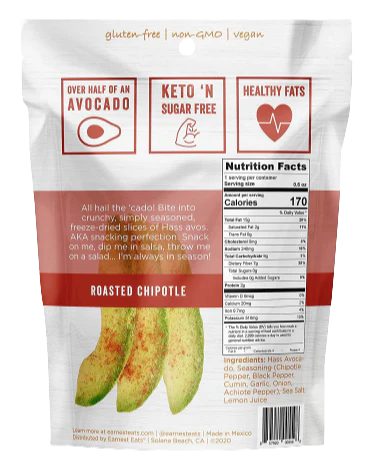 Dried Roasted Chipotle Avocado Slices - Image 2