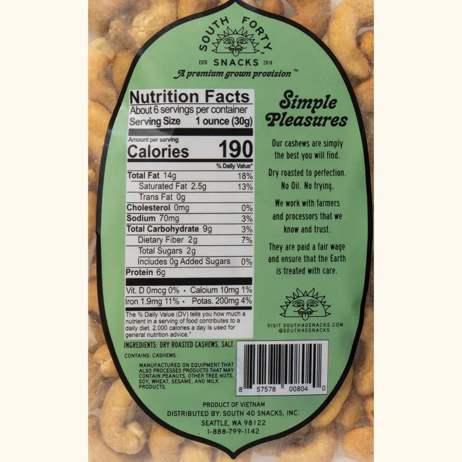 Dry Roasted Giant-Sized Cashews - Image 2