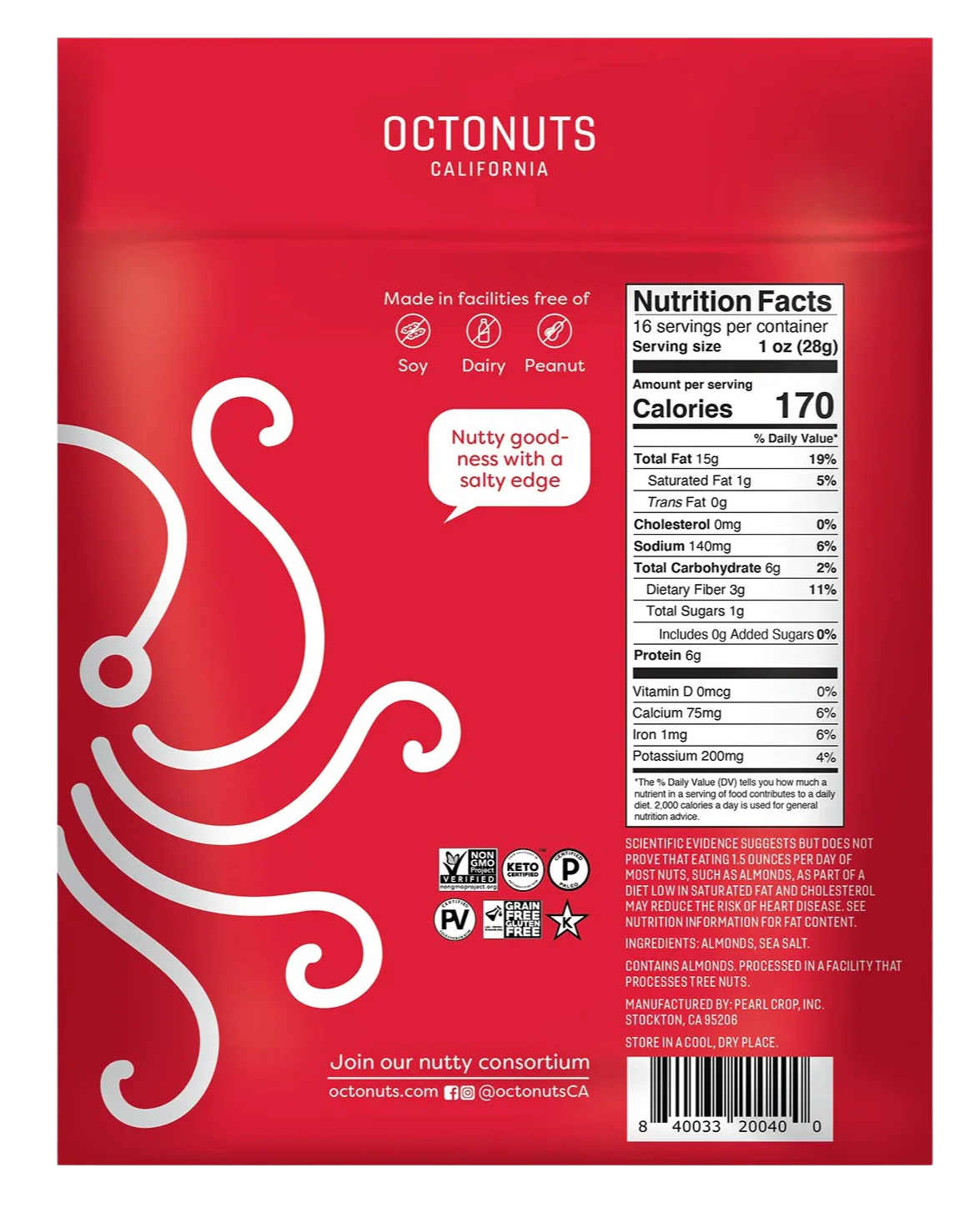 Dry Roasted Sea Salt Almonds - Image 3