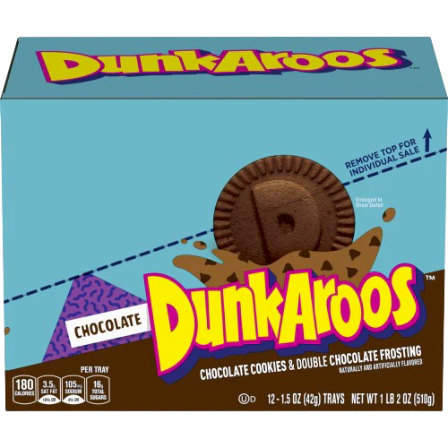 DunkAroos - Chocolate Cookies & Double Chocolate Frosting (12 Pack)