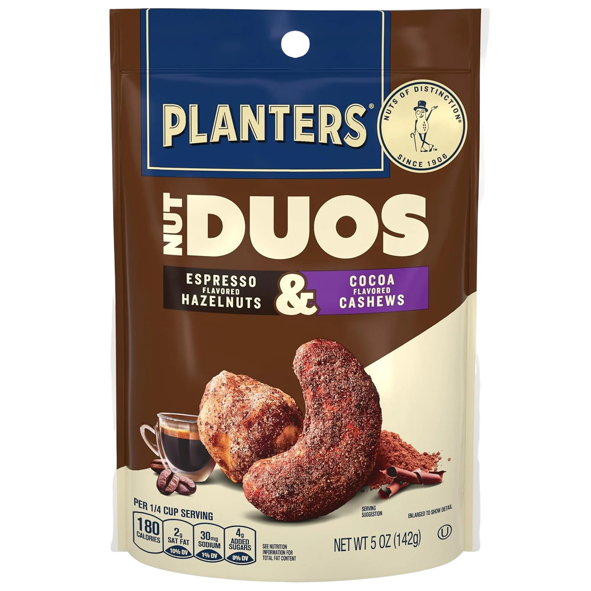 Duos Cocoa Cashews and Espresso Hazelnuts