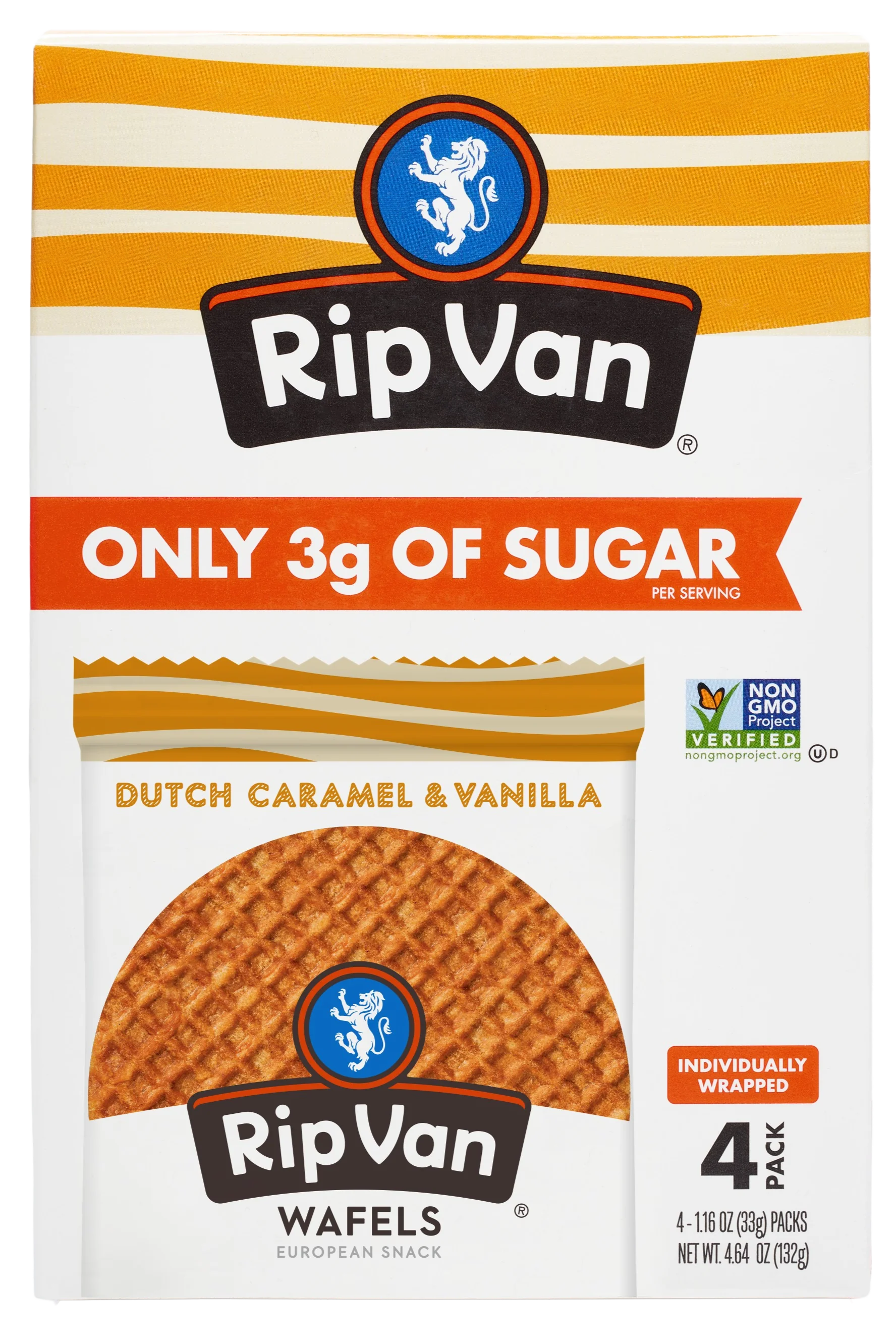 Dutch Caramel & Vanilla Wafels (4 pack)