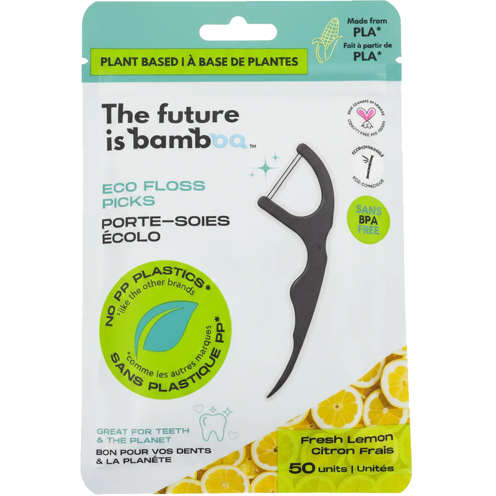 Eco Floss Picks - Lemon