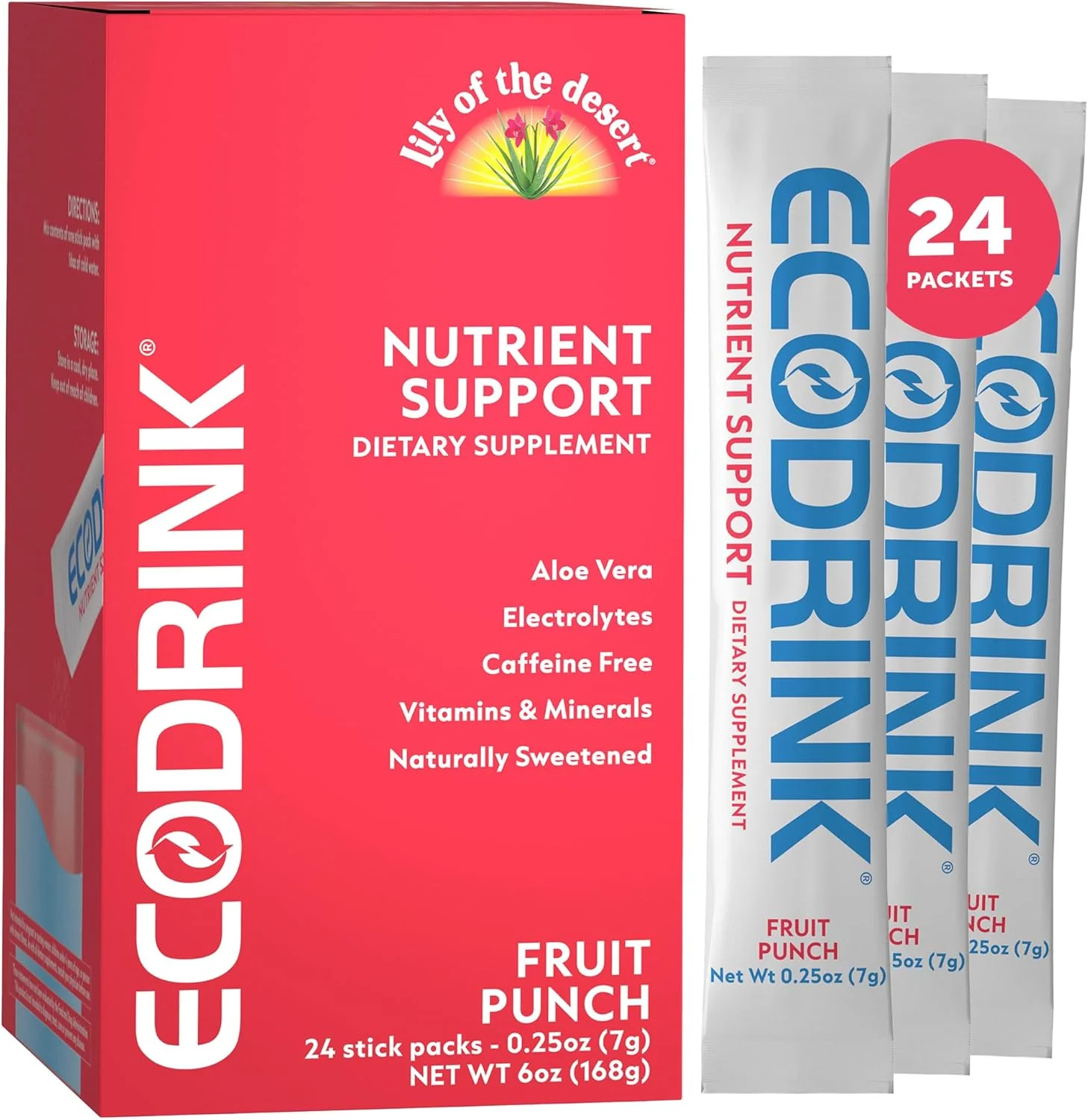 EcoDrink Nutrient Support - Fruit Punch (24 CT) - Image 2
