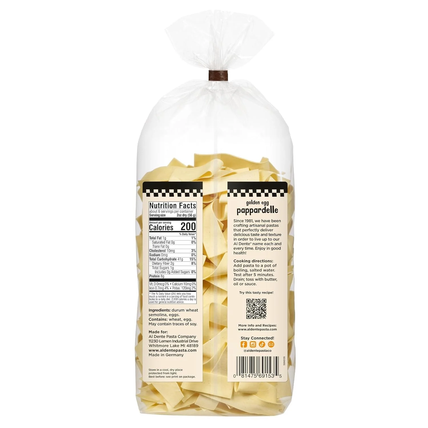 Egg Pappardelle Pasta (6 Pack) - Image 2