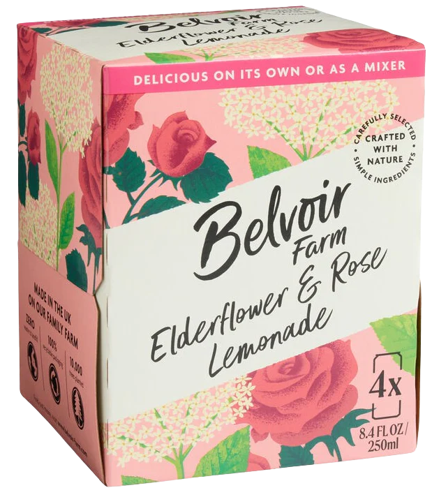 Elderflower and Rose Lemonade (4 Pack)