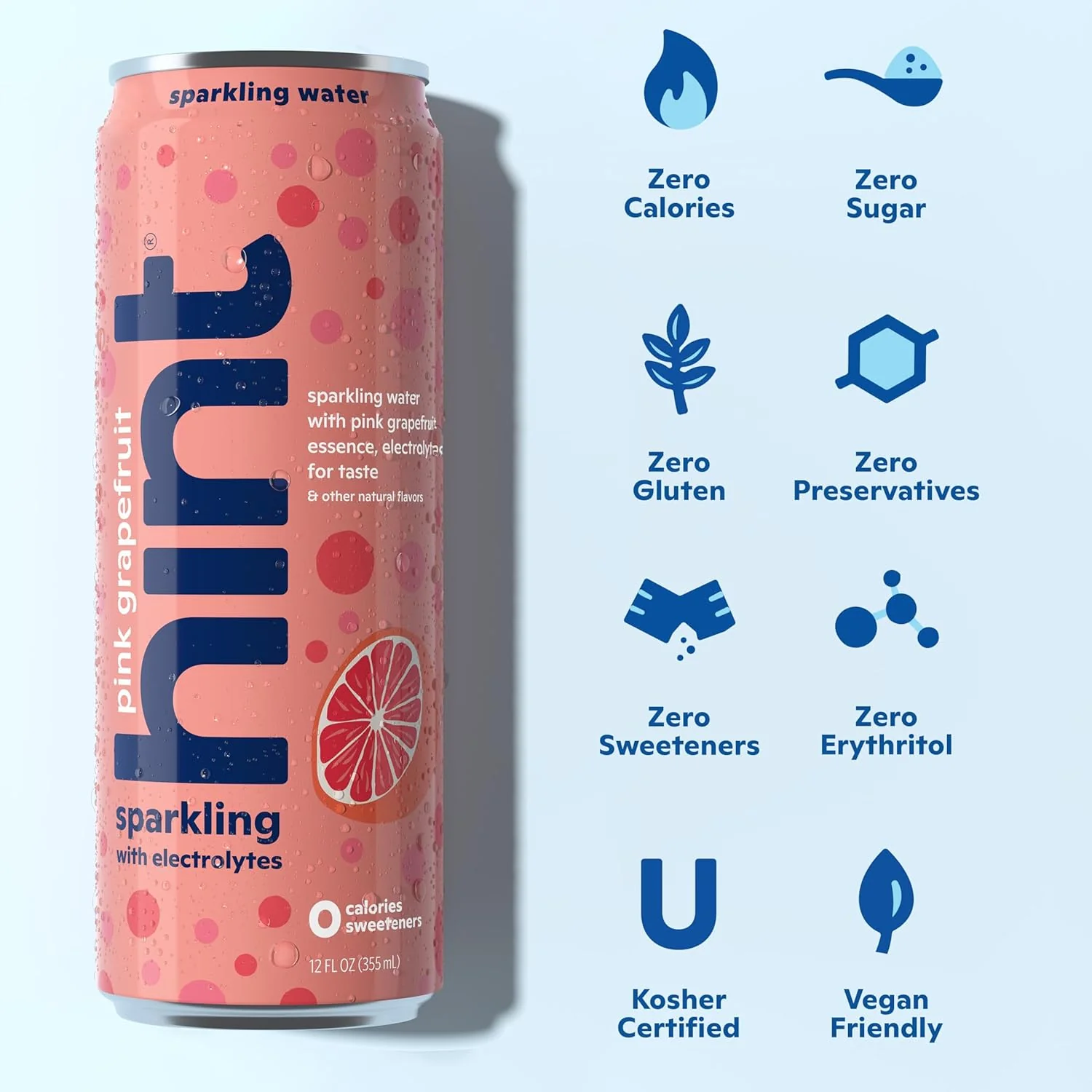 Electrolyte Sparkling Water - Pink Grapefruit (12 Pack) - Image 3