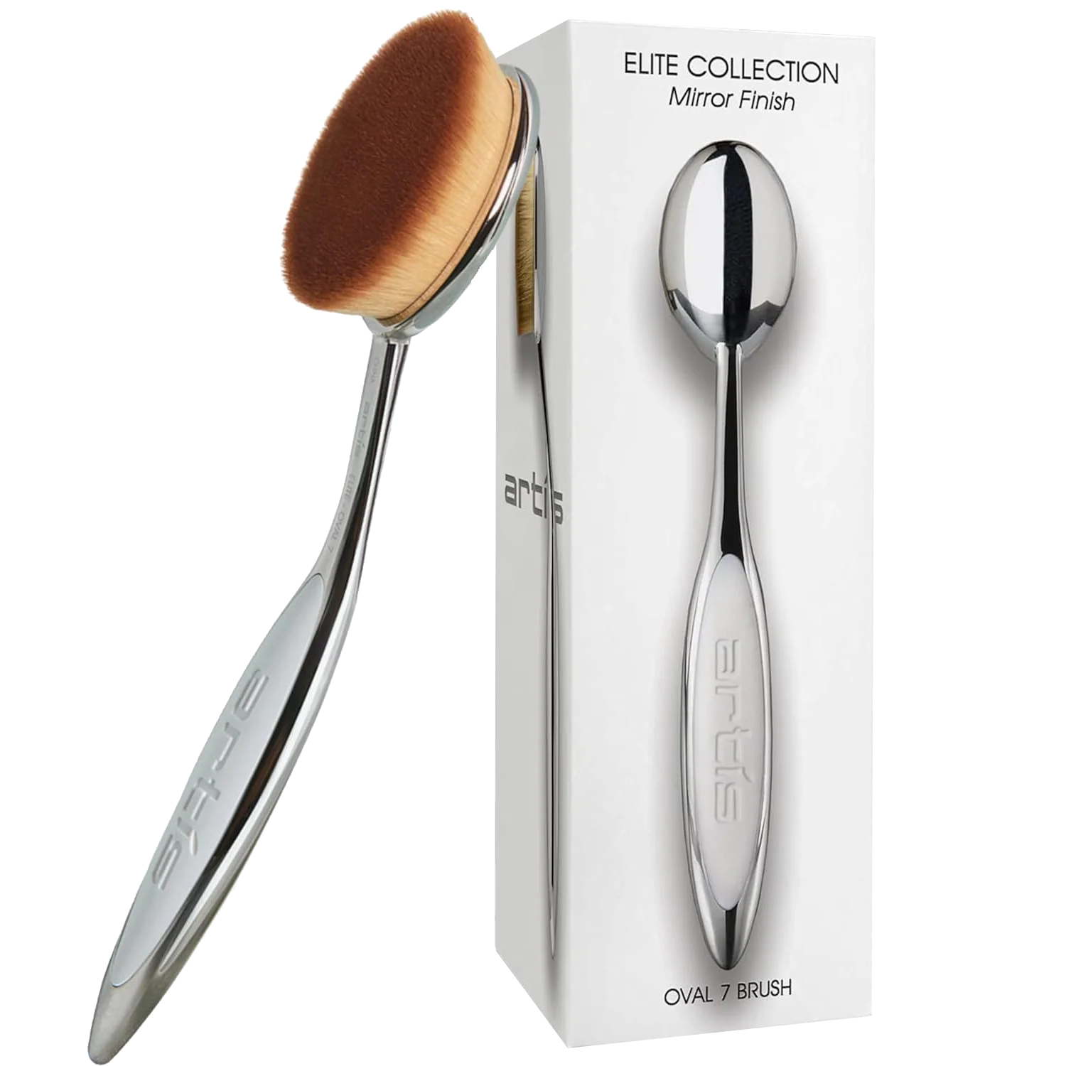 Elite Oval 7 Makeup Brush - Mirror Finish