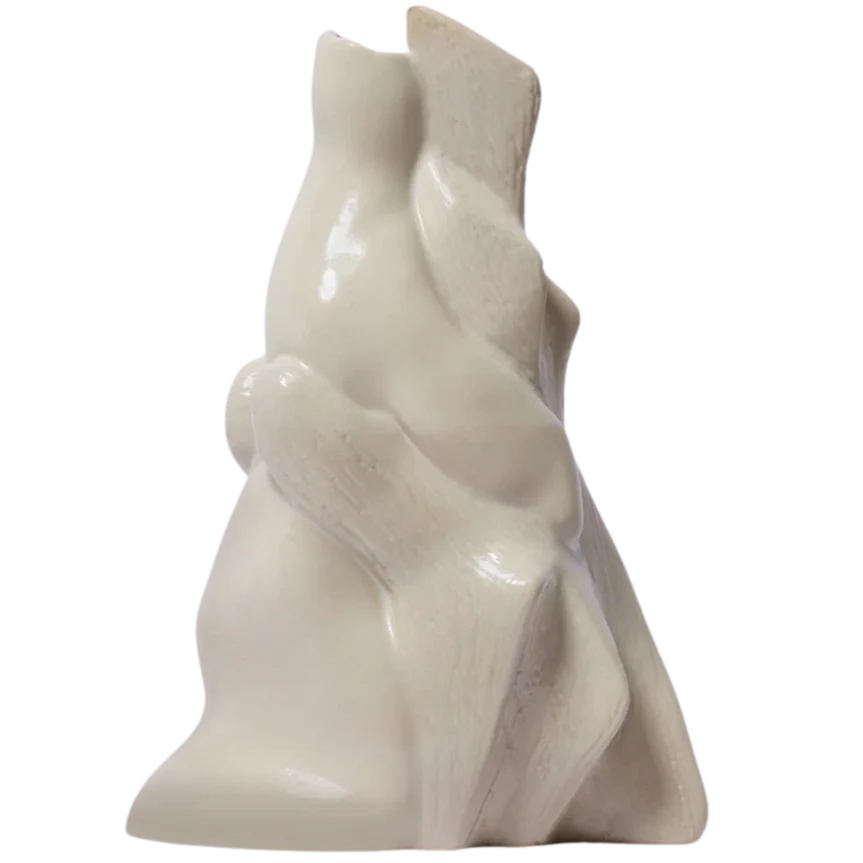 Embracing Unity Recycled Ceramics Vase Beige
