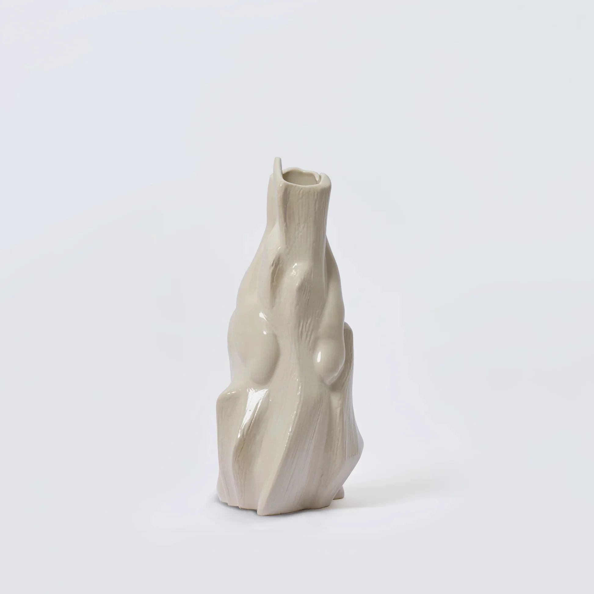 Embracing Unity Recycled Ceramics Vase Beige - Image 3