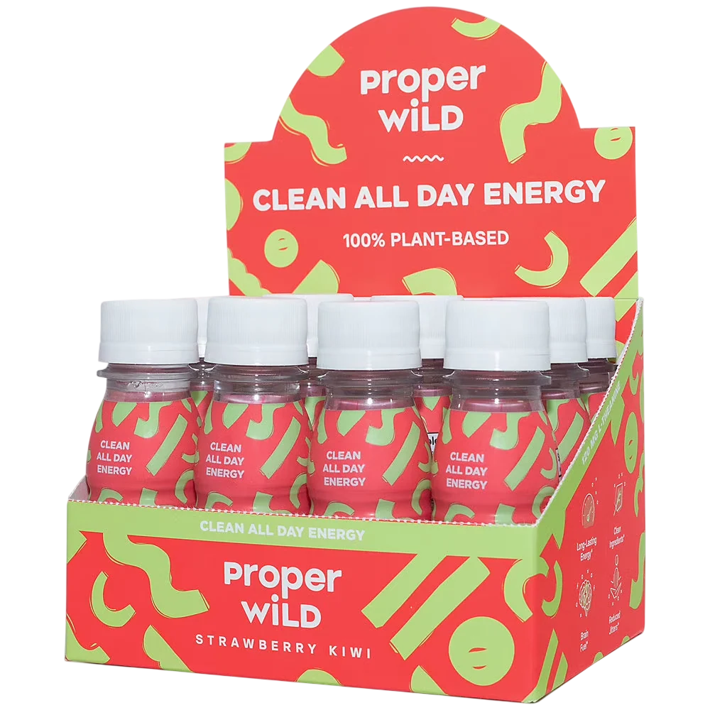 Clean All Day Energy Shots - Strawberry Kiwi (12 Pack)