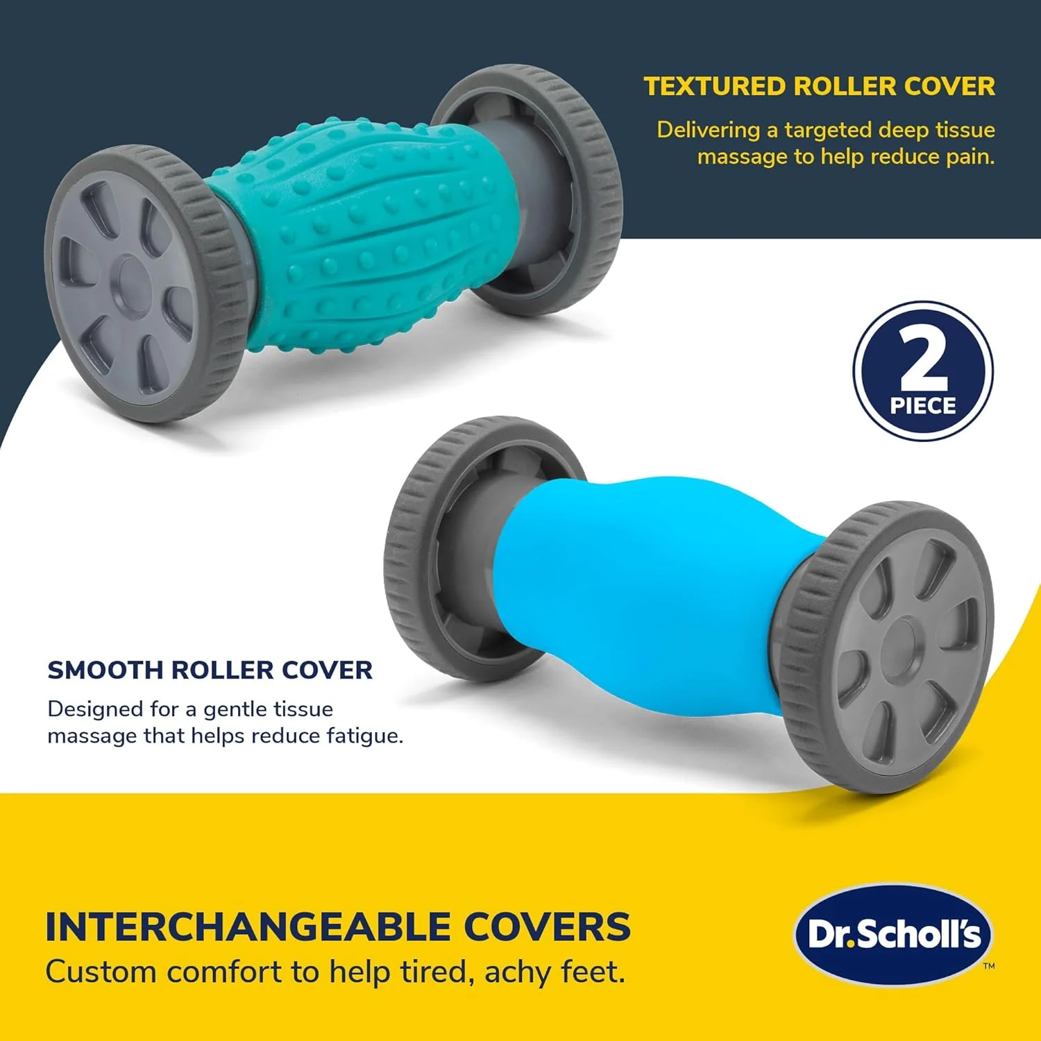 2-in-1 Foot Massage Roller with Interchangeable Massage Heads - Image 5