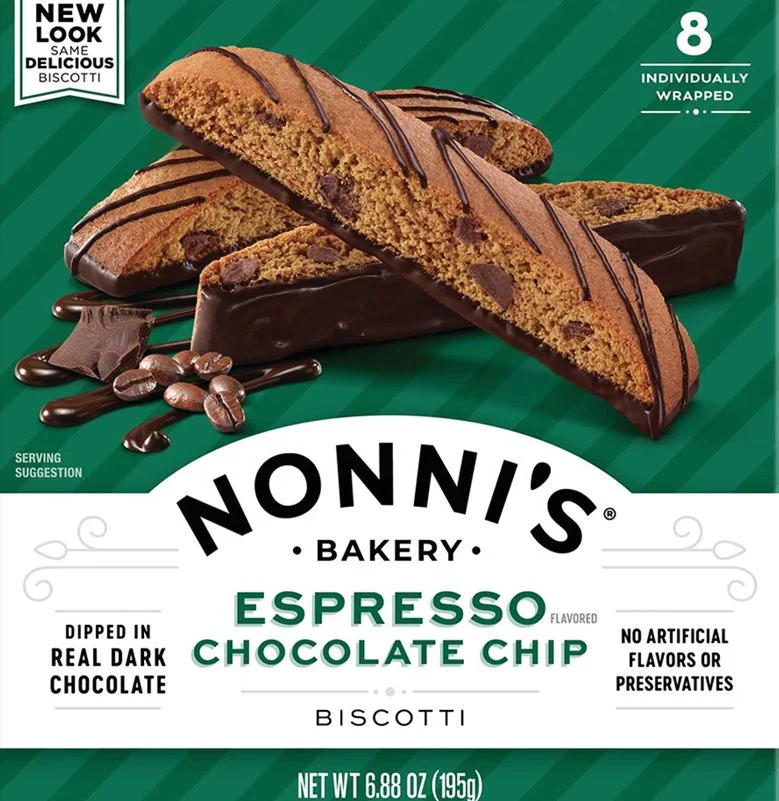 Espresso Flavored Chocolate Chip Biscotti
