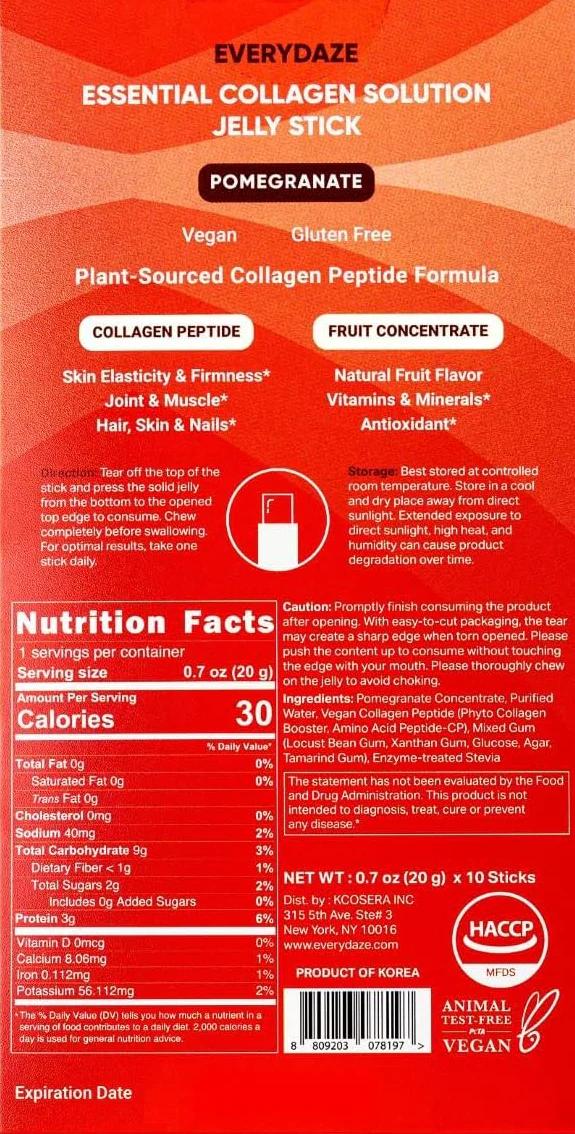 Essential Collagen Solution Jelly Stick - Pomegranate (10 CT) - Image 4