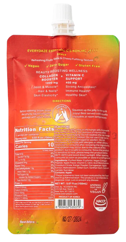 Essential C's Konjac Jelly - Apple - Box of 10 - Image 3