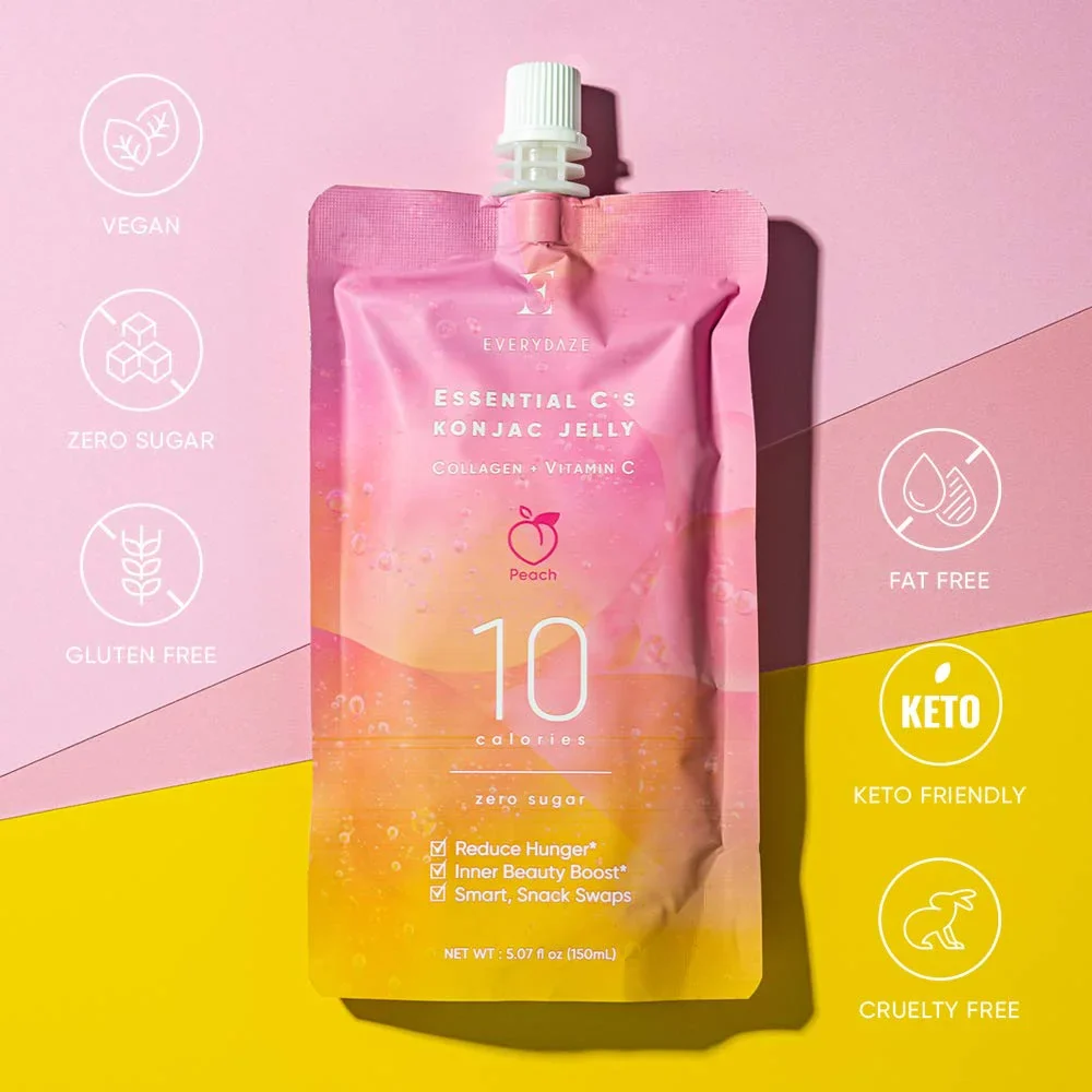 Essential C's Konjac Jelly - Peach (10 CT) - Image 5