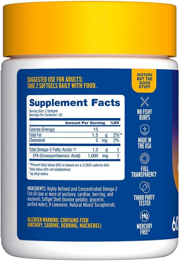 Essentials Mood Food Omega 3 1000mg - Orange (60 CT) - Image 2