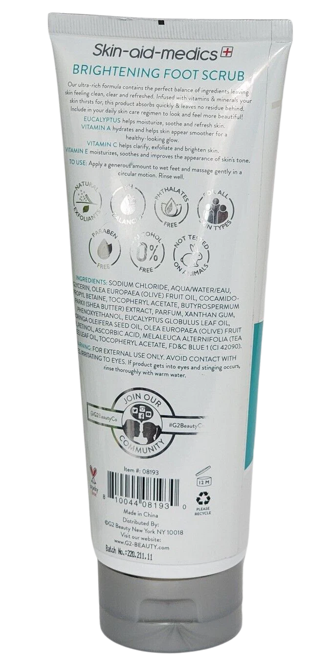 Eucalyptus Brightening Foot Scrub with Vitamins A, C & E - Image 2