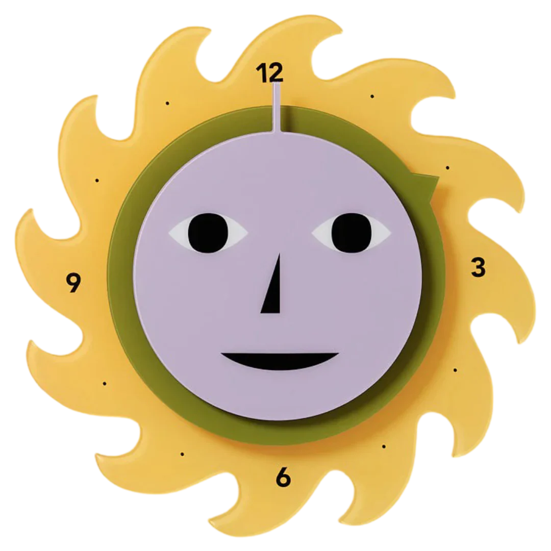 Everybody Clock - Yellow/Green/Purple