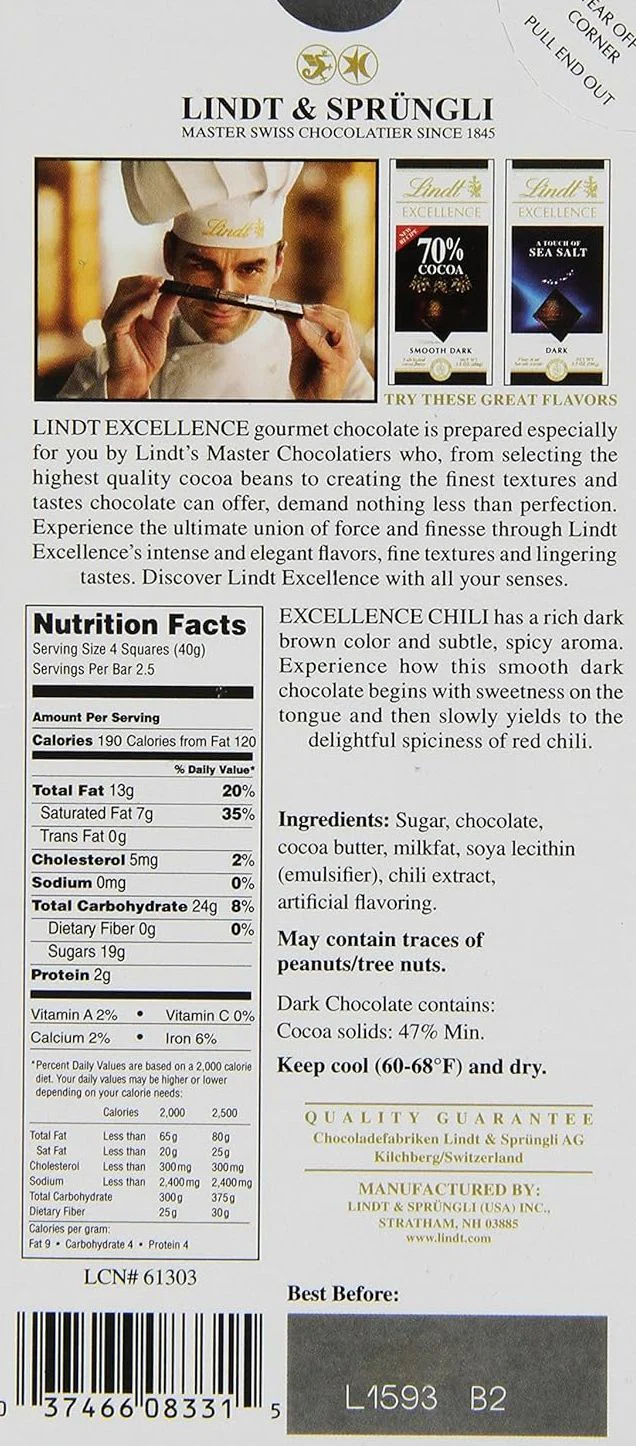 Excellence Chili Chocolate Bar - Image 2