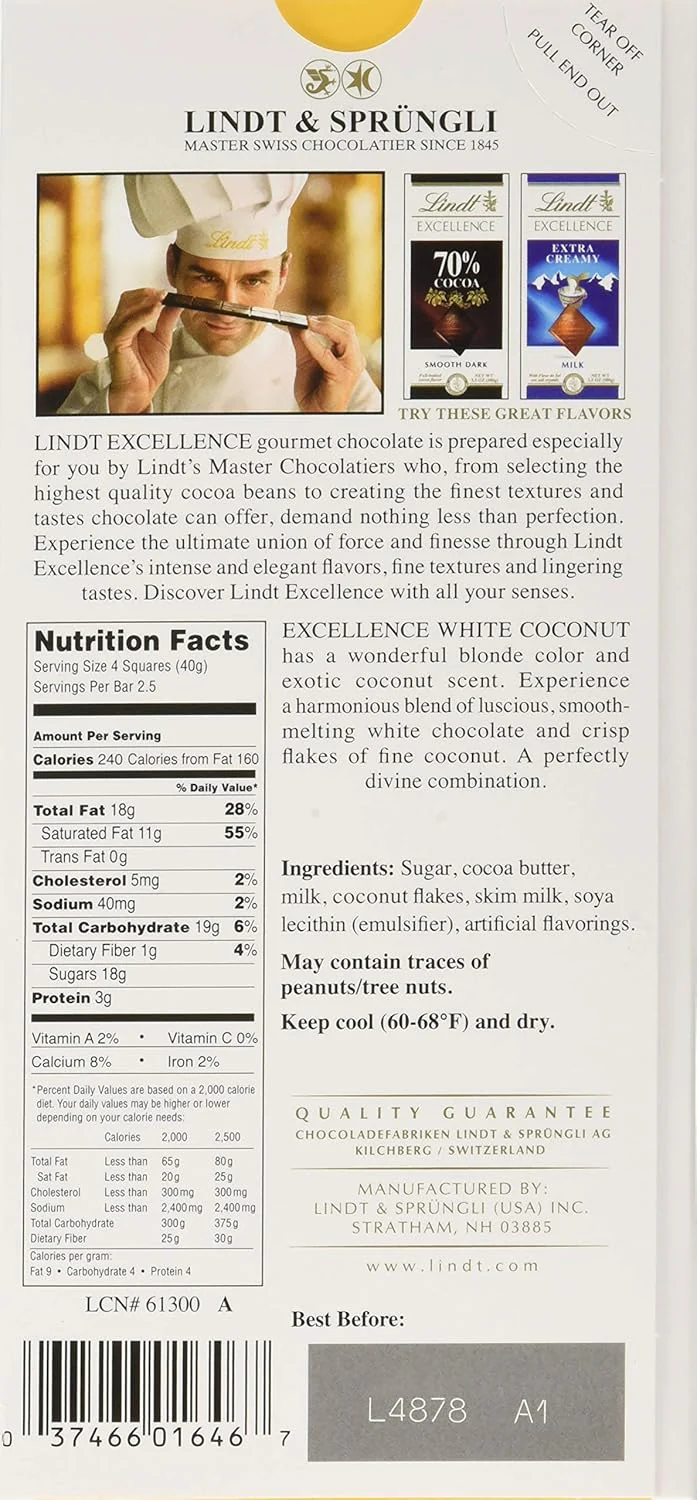 Excellence White Coconut Chocolate - Image 3