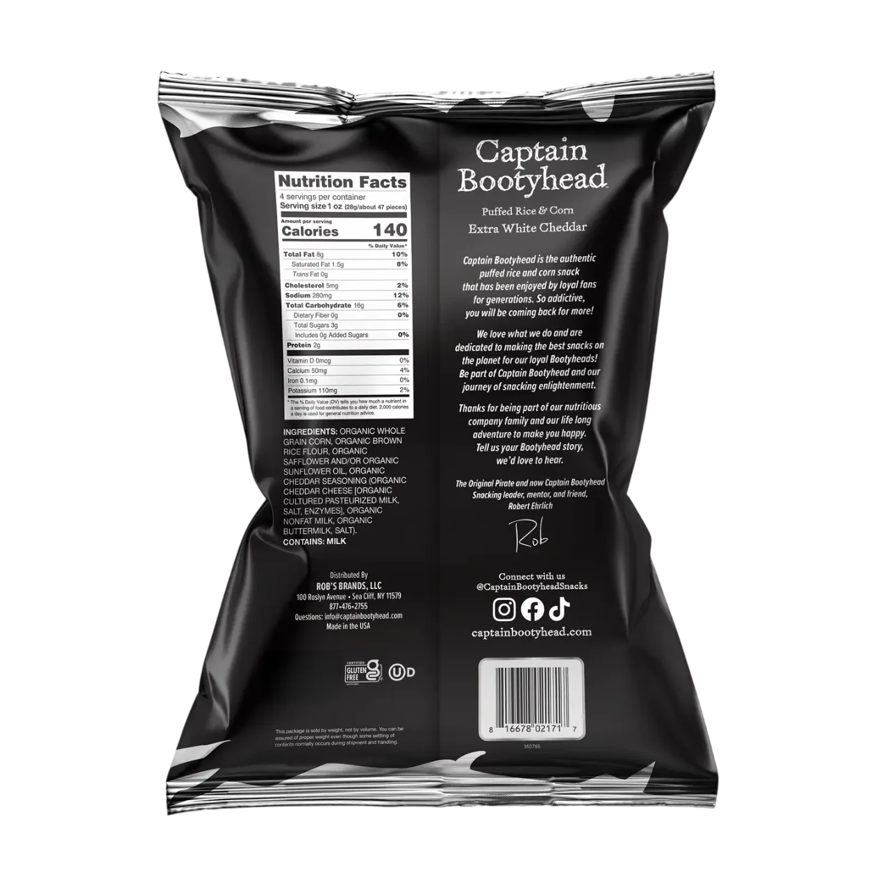 Captain Bootyhead Extra White Cheddar Puffs - Image 2