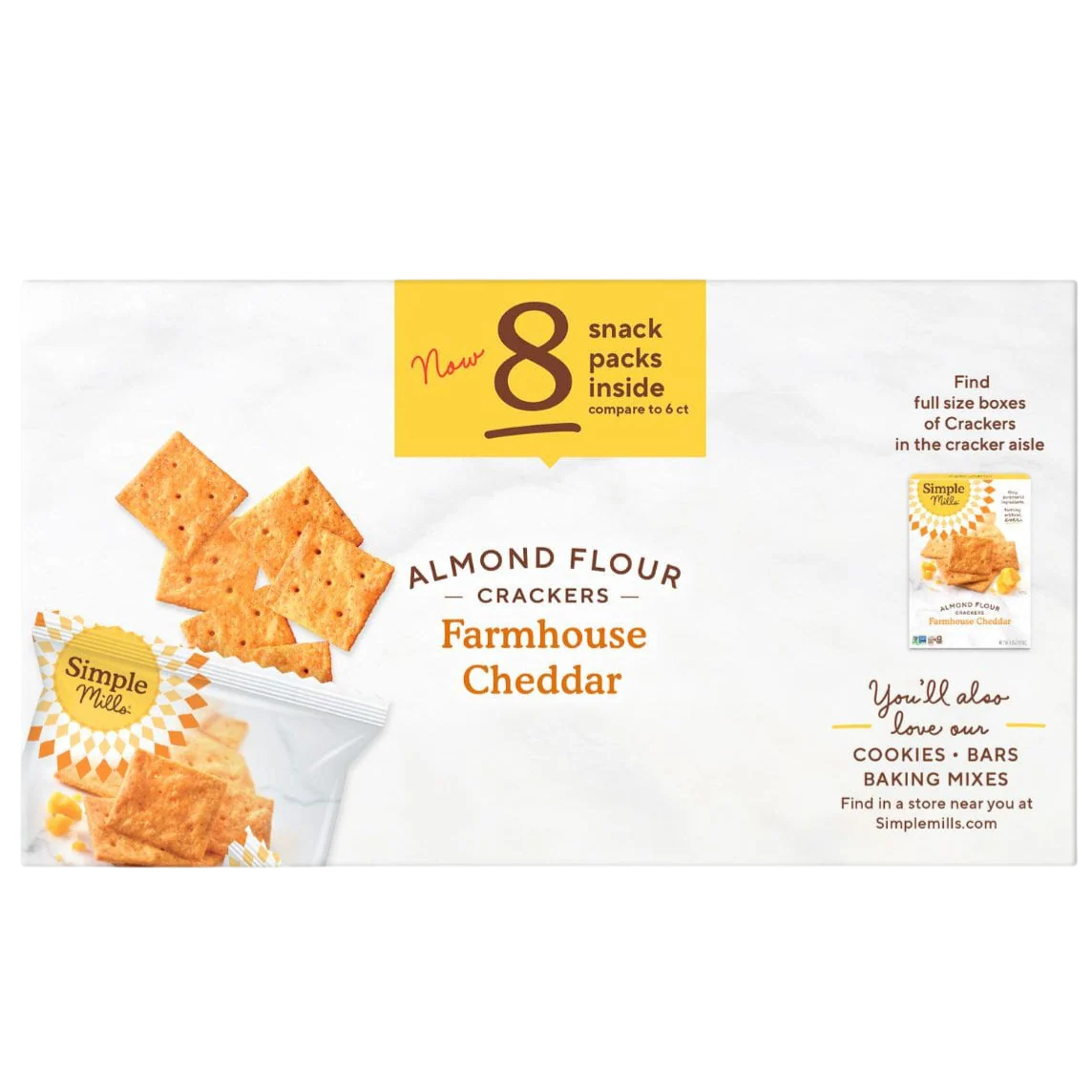 Farmhouse Cheddar Almond Flour Cracker Snack Packs (16 CT) - Image 2
