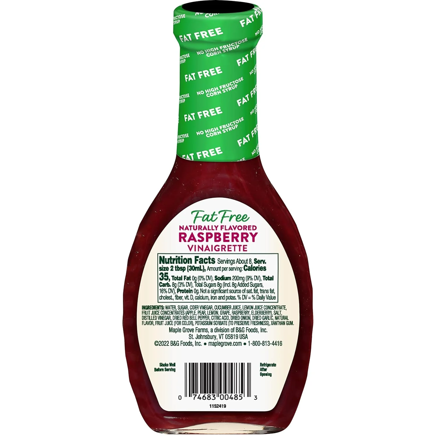 Fat Free Raspberry Vinaigrette Dressing - Image 2