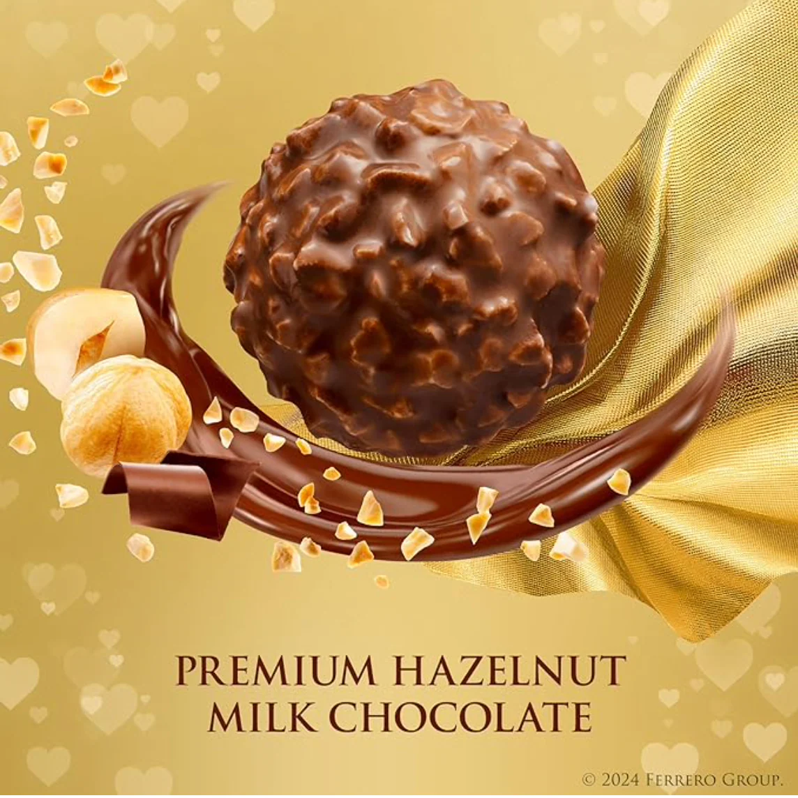 Fine Hazelnut Milk Chocolate Candy Glamond Gift Box (24 CT) - Image 3