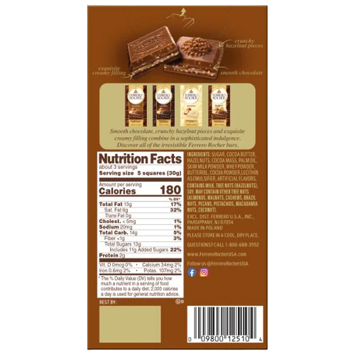 Milk Chocolate Hazelnut Bar (3 Pack) - Image 3