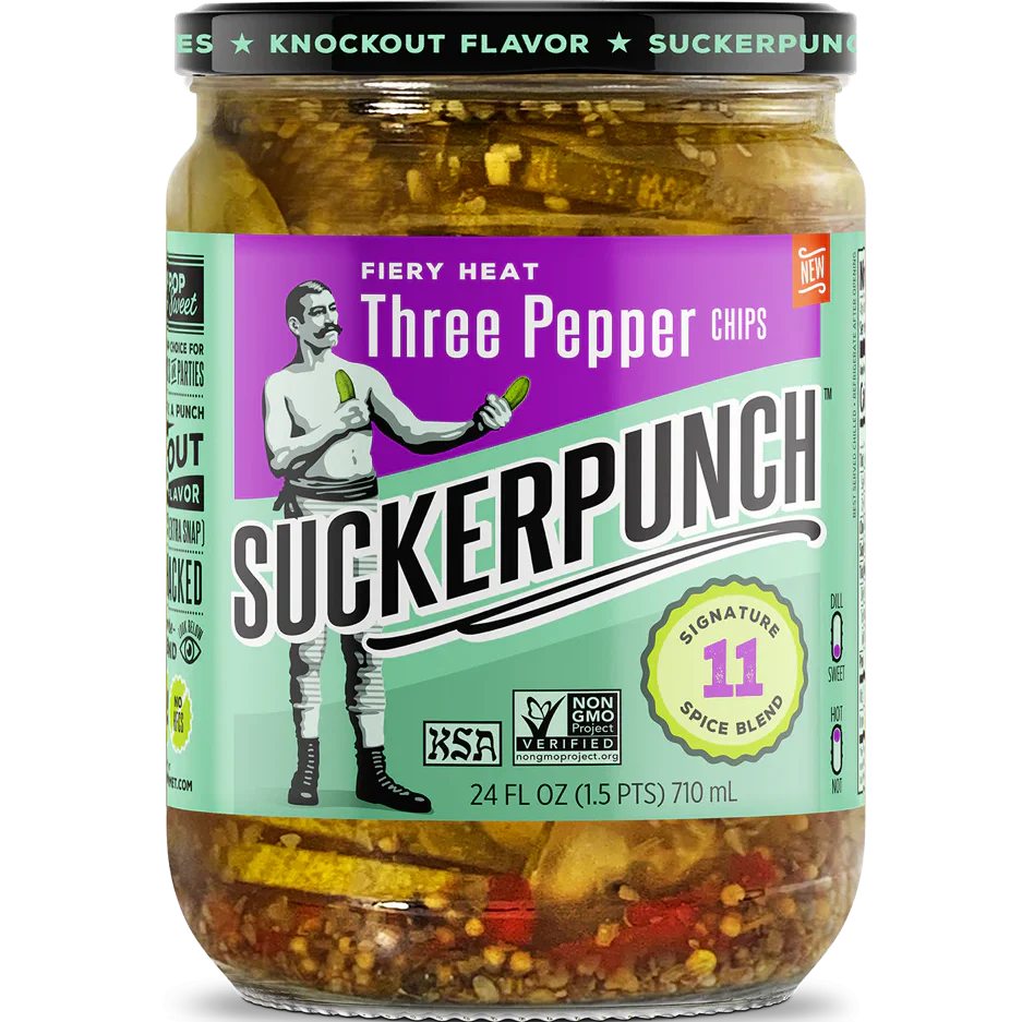 Fiery Heat Three Pepper Pickle Chips
