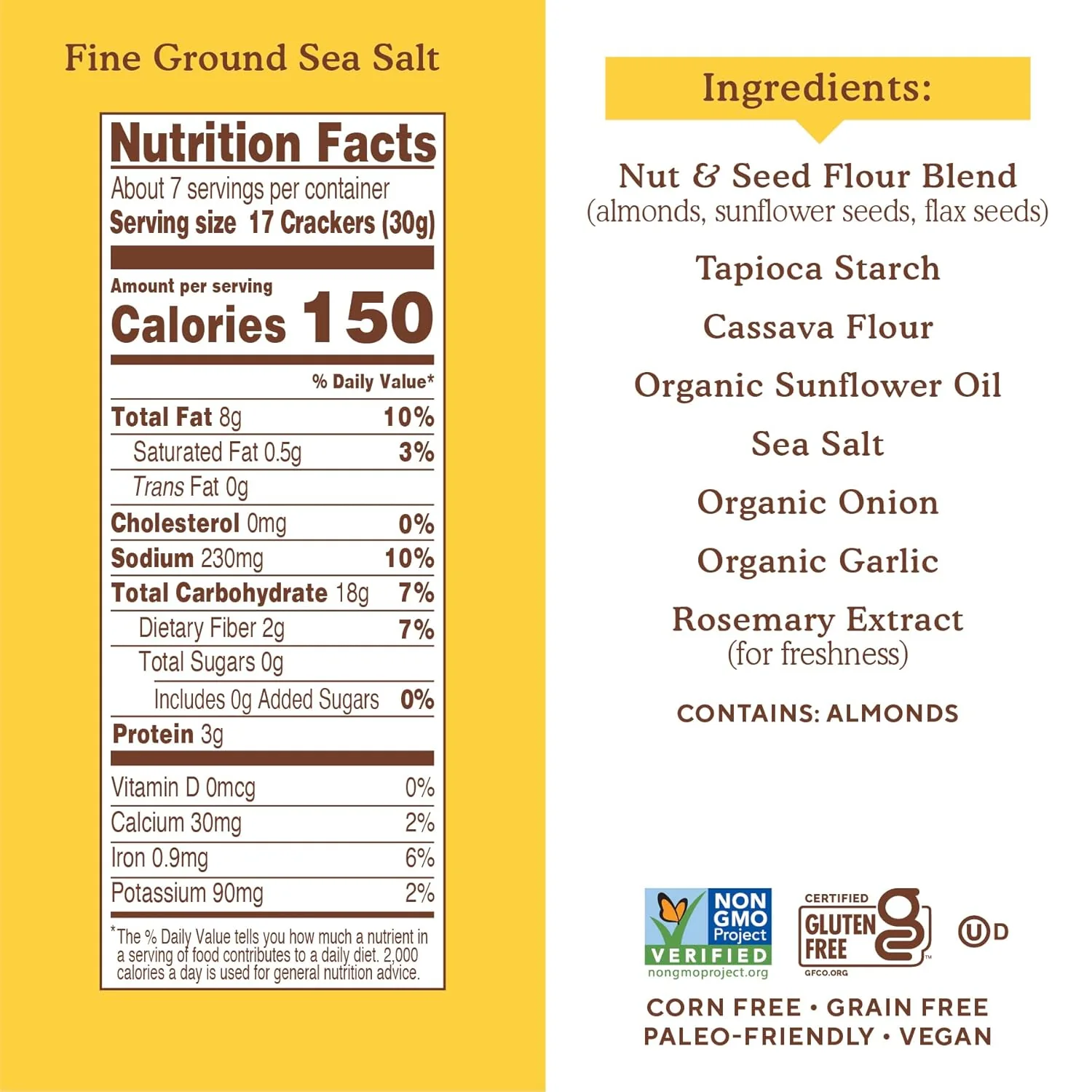 Fine Ground Sea Salt Almond Flour Crackers - Image 5