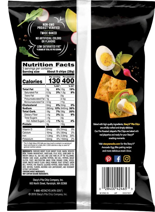 Fire Roasted Jalapeño Pita Chips - Image 3