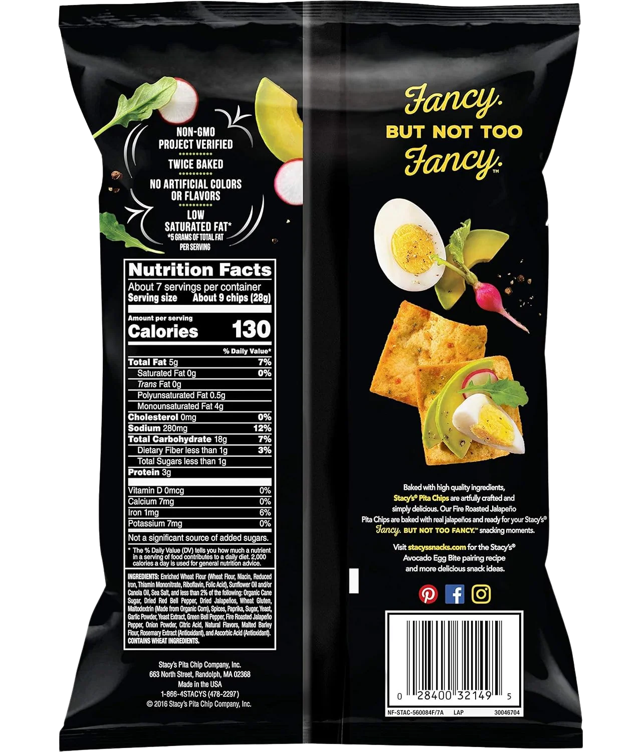 Fire Roasted Jalapeño Pita Chips (7.33 oz) - Image 2