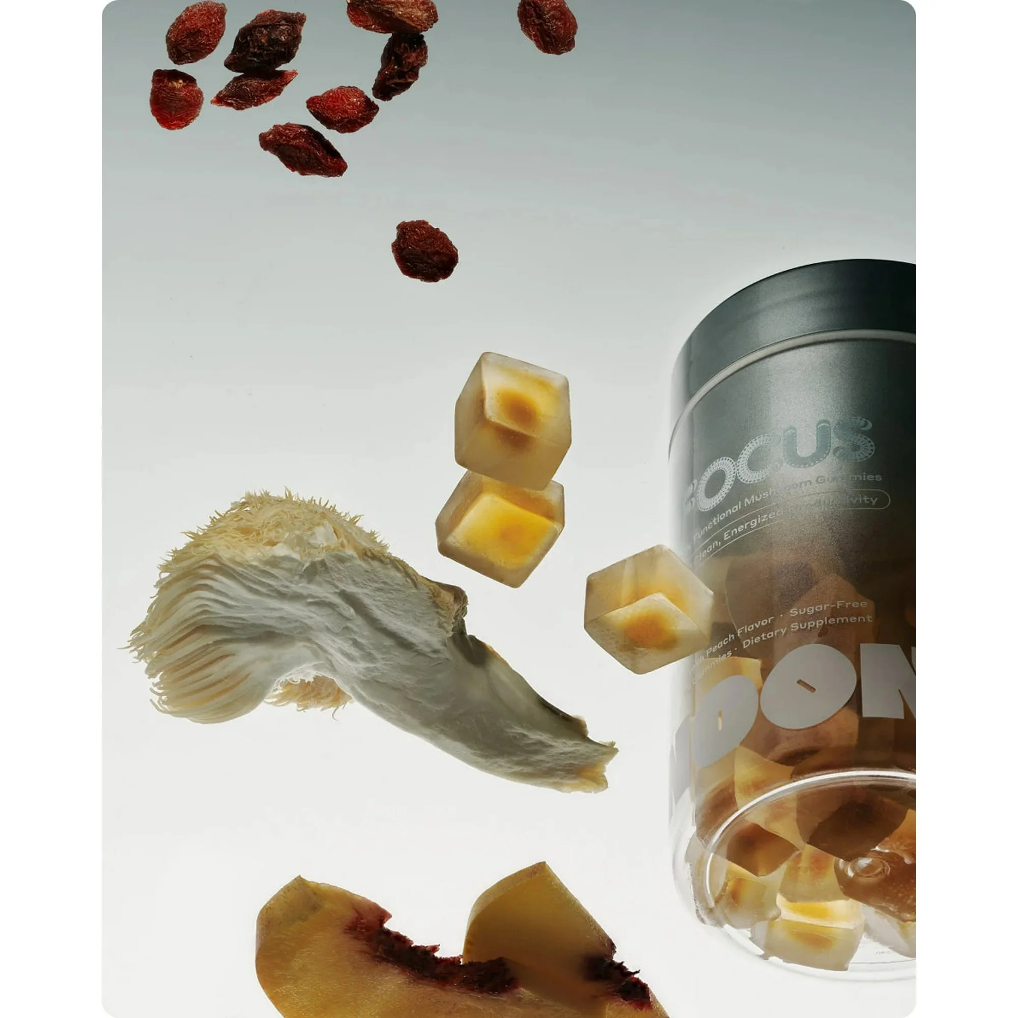 Focus Mushroom Gummy Delights - Peach - Image 3