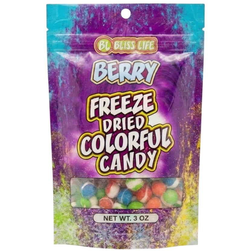 Freeze-Dried Colorful Rainbow Candy - Berry
