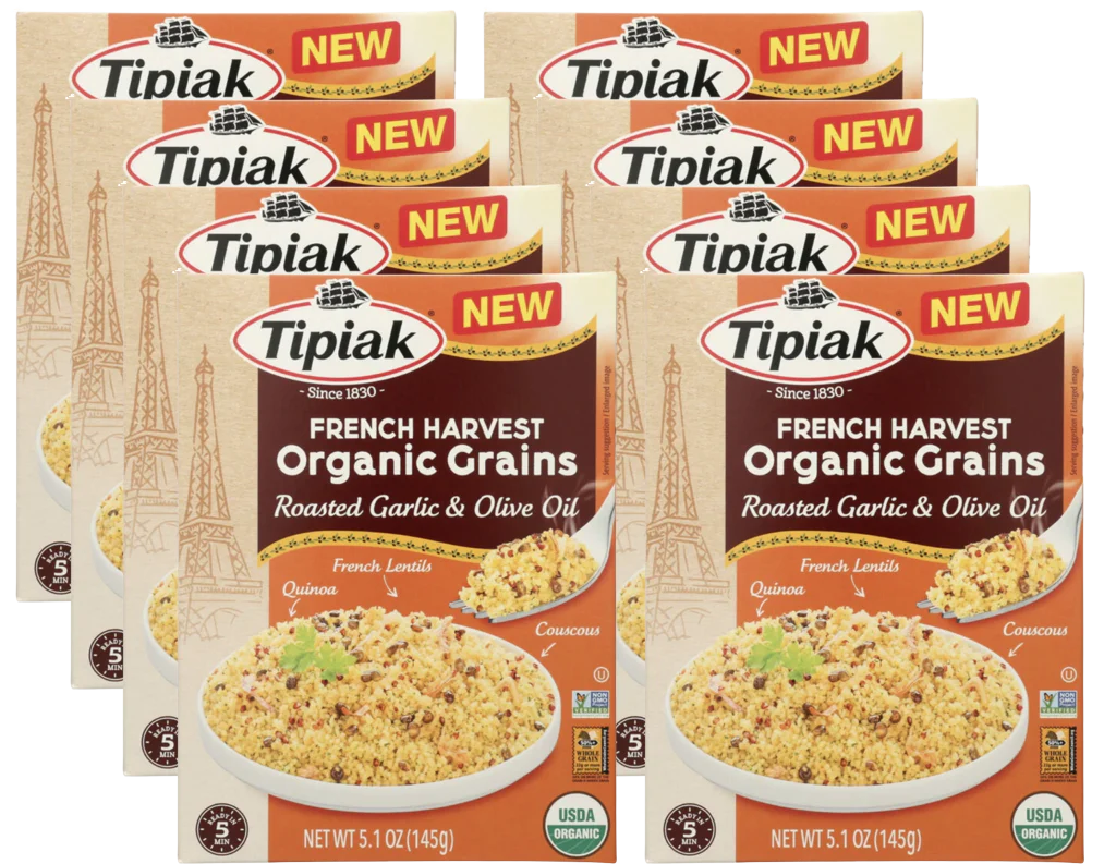 French Harvest Organic Grains - Roasted Garlic & Olive Oil (8 Pack)