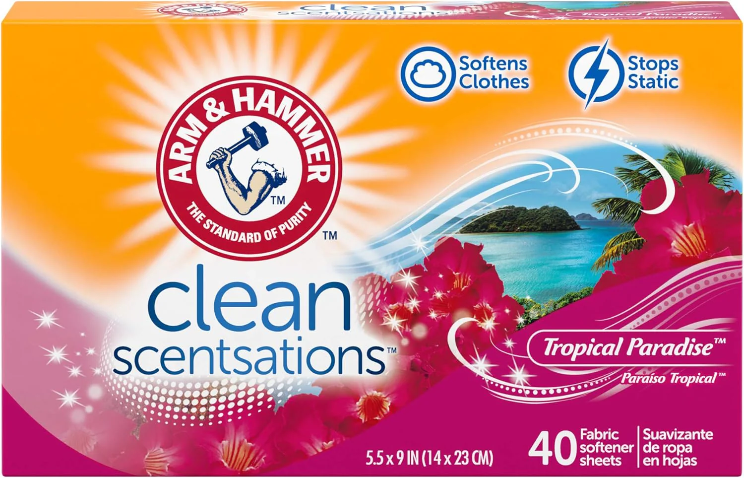 Fresh & Soft Fabric Softener Sheets (40 CT) - Tropical Paradise - Image 4