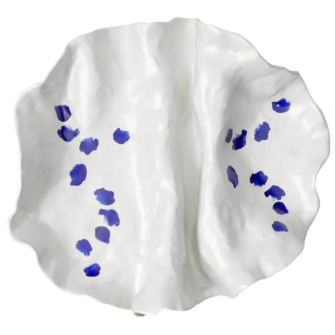 Frida White and Blue Porcelain Decorative Plate