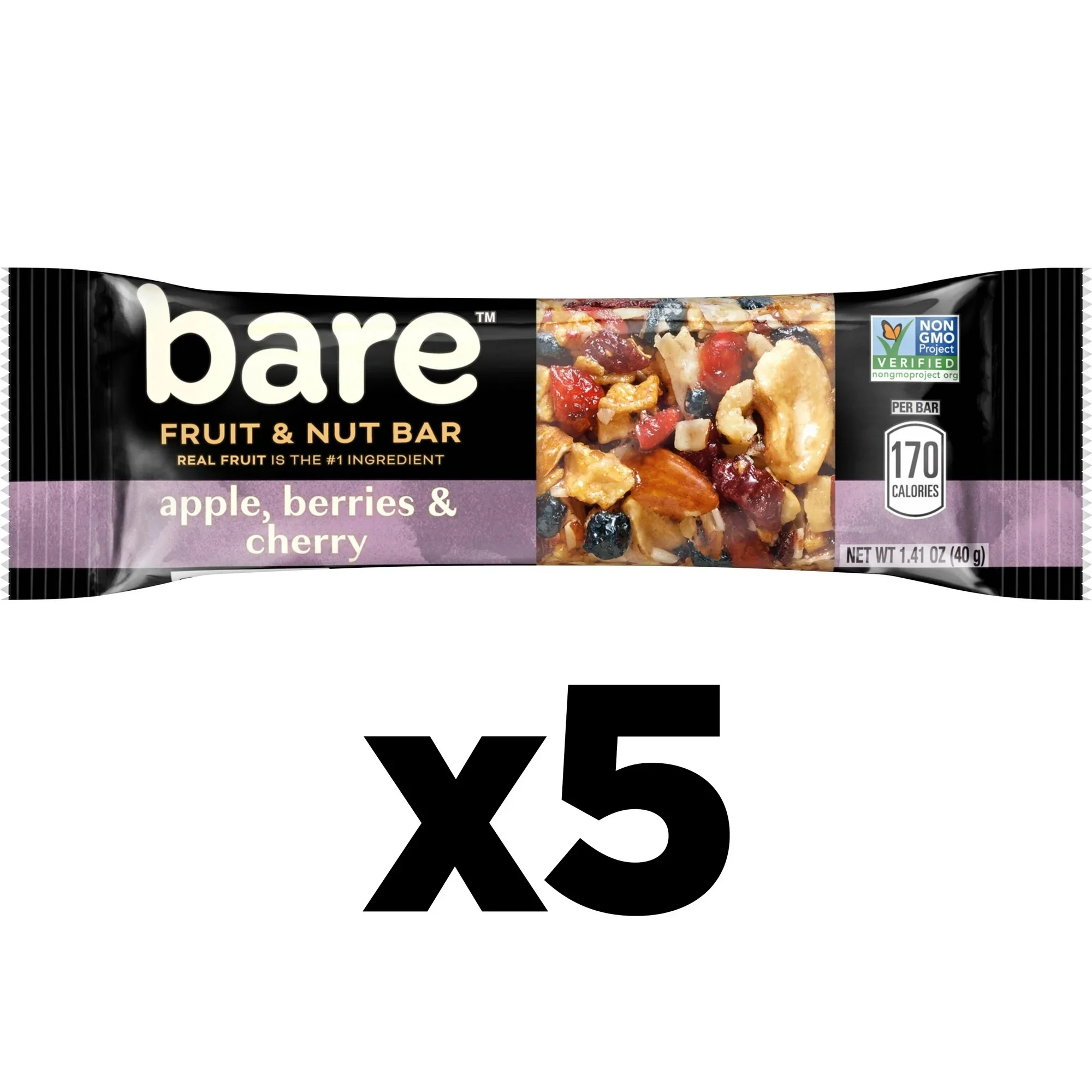 Fruit & Nut Bars Apple/Berries/Cherry (5 CT) - Image 3