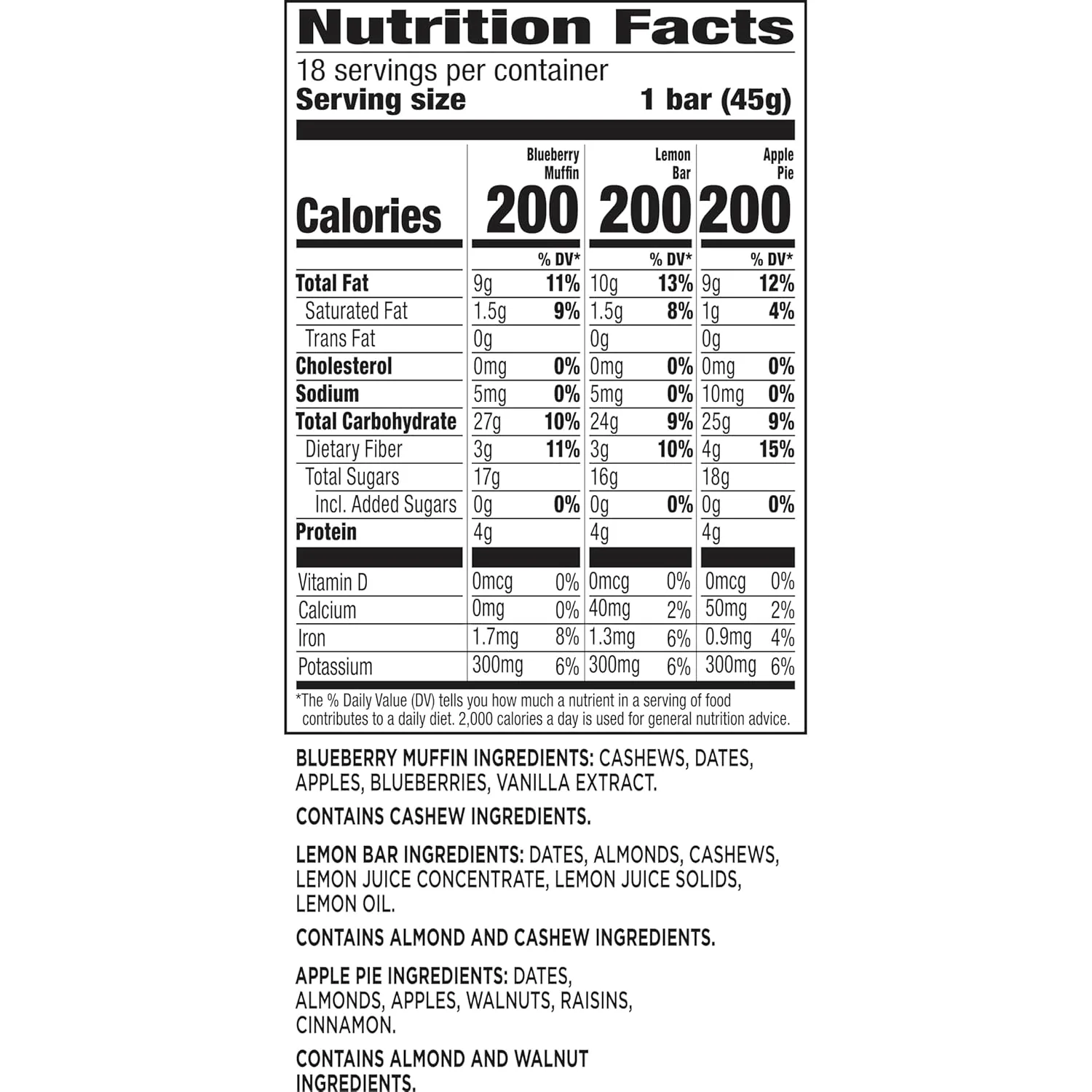 Fruit & Nut Bars Variety Pack (18 CT) - Image 4