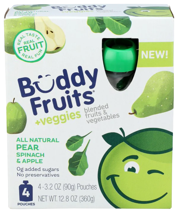 Fruit Pouch- Spinach & Pear (4 CT)