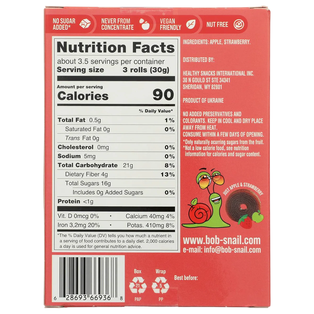 Fruit Rolls Apple-Strawberry (10 CT) - Image 4