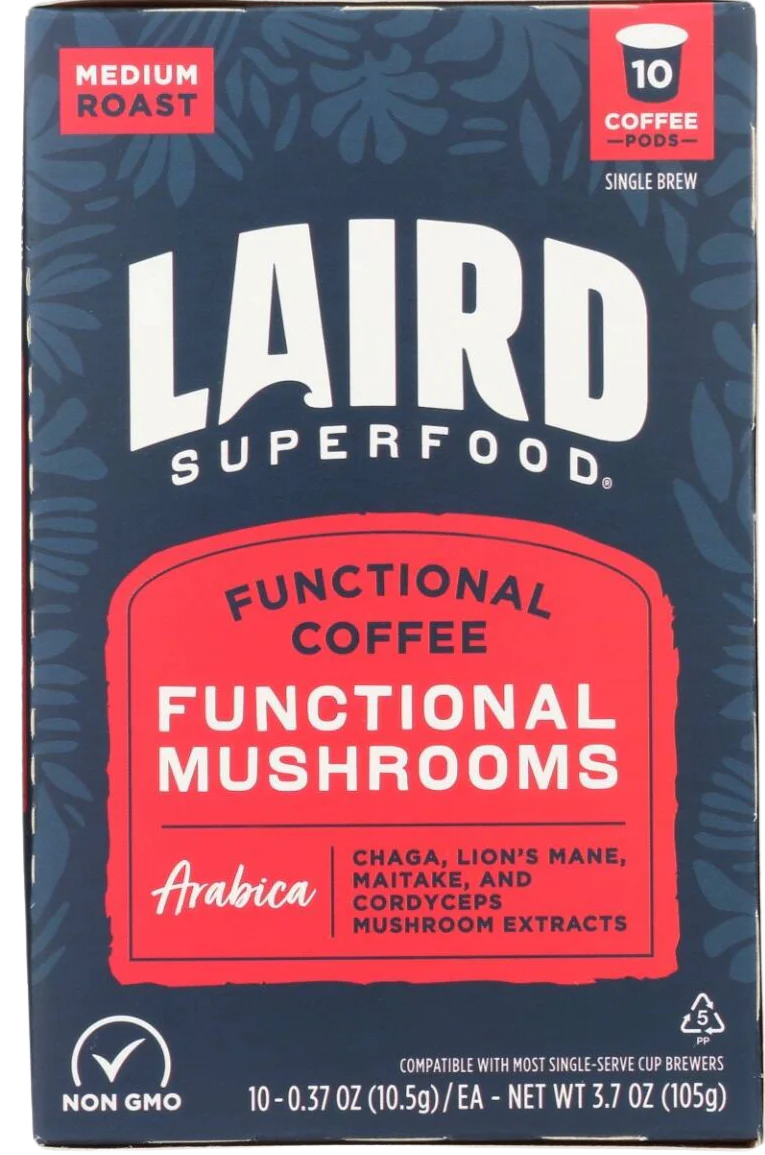 Functional Mushrooms Medium Roast Coffee Pods (10 CT)