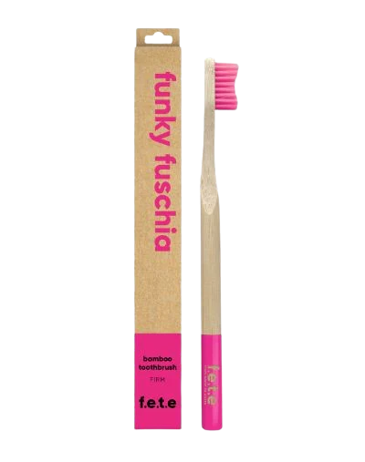 Fuschia Firm Bamboo Toothbrush