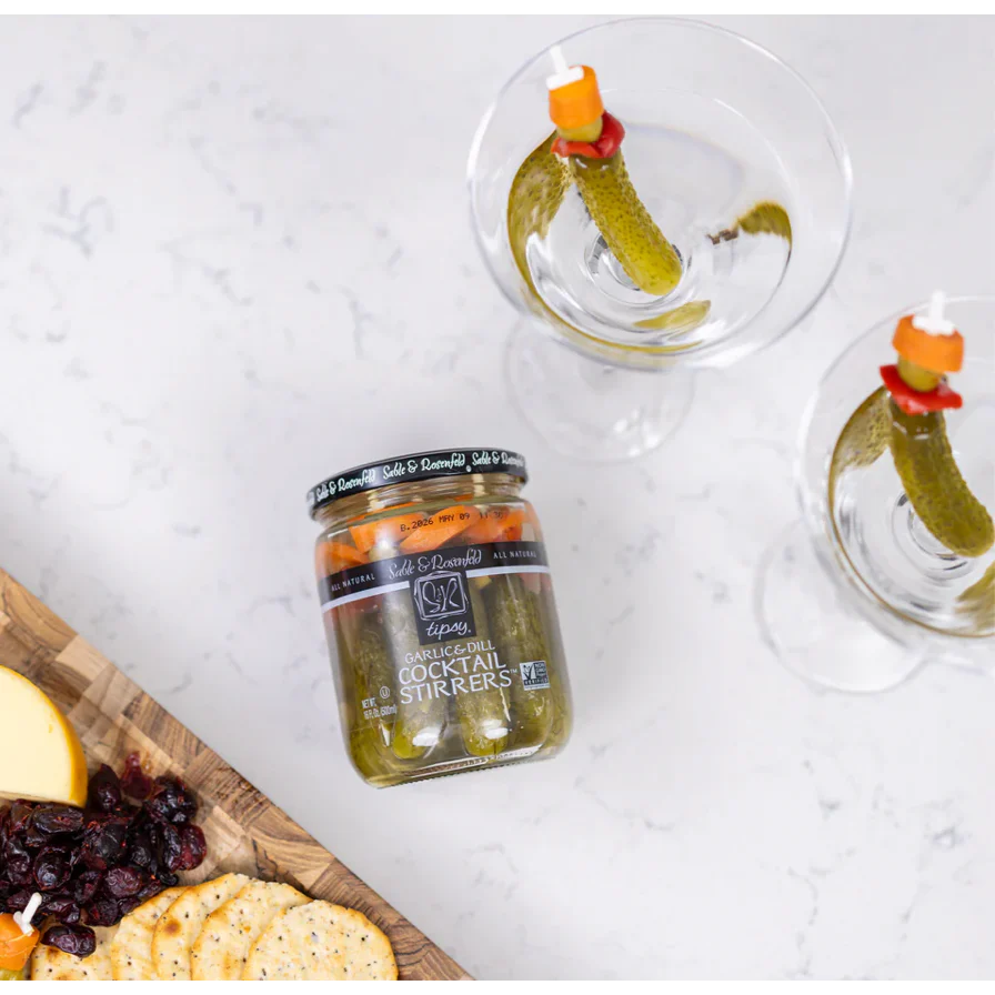 Tipsy Cocktail Stirrers - Garlic & Dill Pickle - Image 2