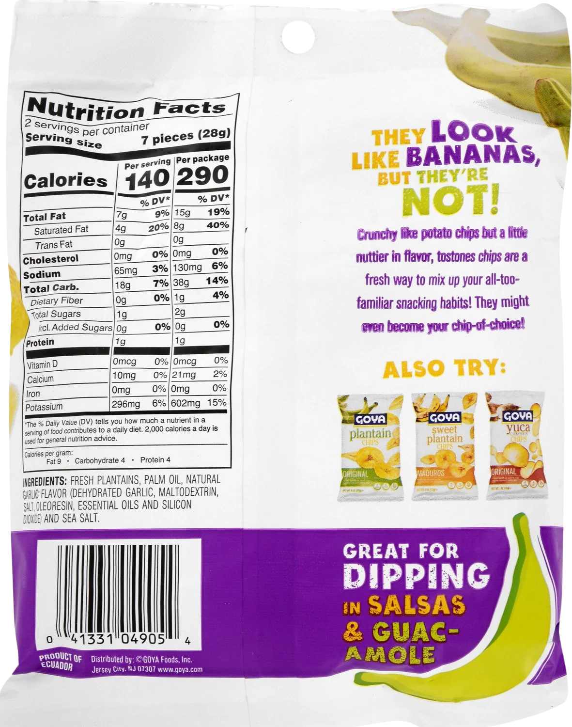 Garlic Tostones Chips (24 Pack) (DONT SELL AS CASE TOO BIG) - Image 2