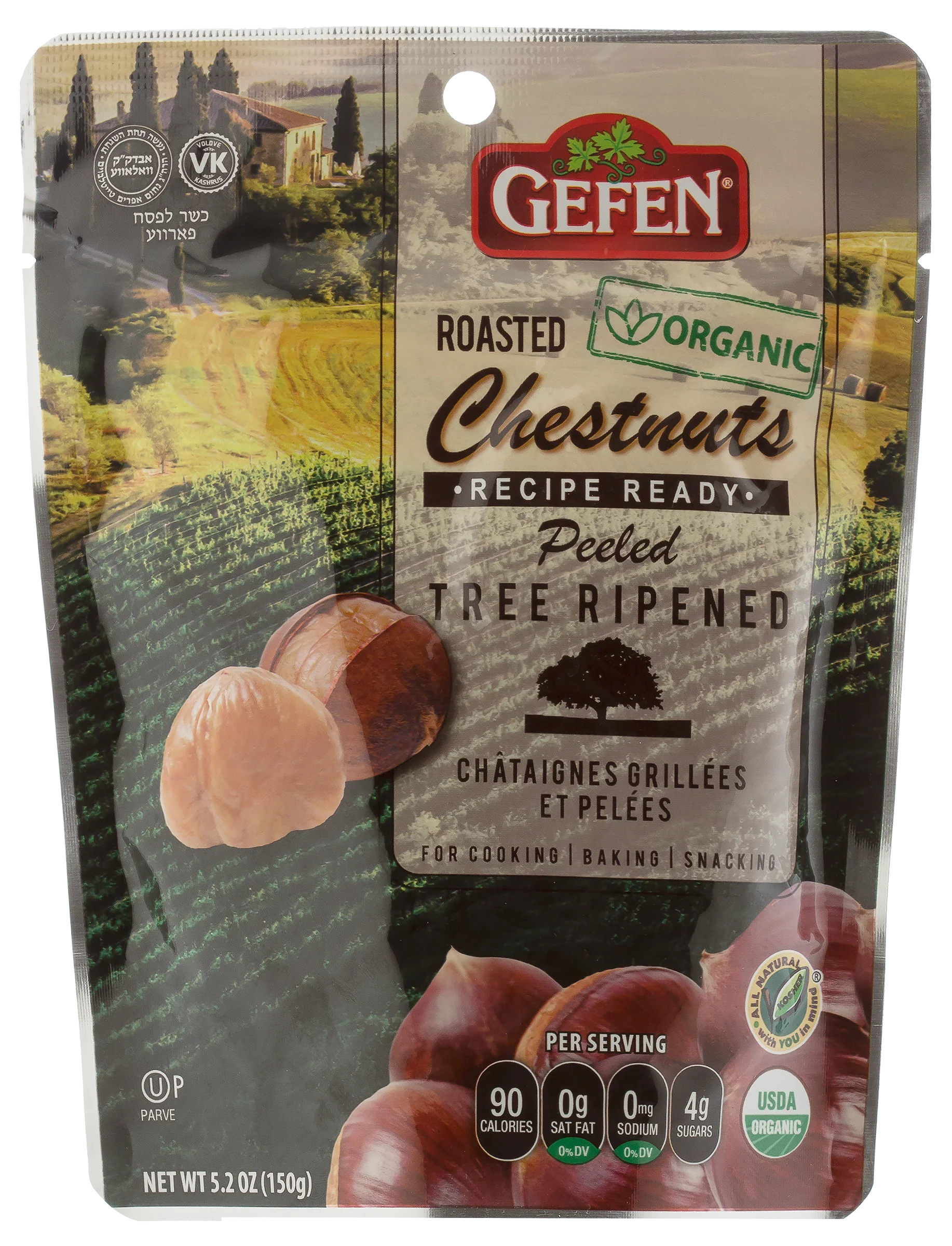 Organic Roasted Peeled Chestnuts