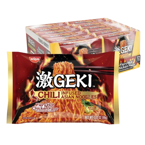 Geki Fiery Hot Chicken Asian Noodles (12 Pack)