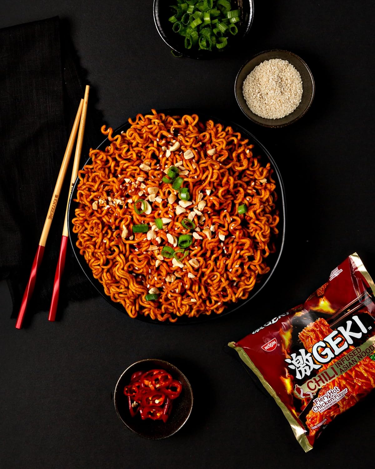 Geki Fiery Hot Chicken Asian Noodles (12 Pack) - Image 3
